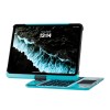 Transparent Blue Backlit iPad Keyboard Case, Suitable for iPad Tablets, 7-Color Backlit,Magic Wireless Keyboard, 360°Rotating,with trackpad,Pencil Holder
