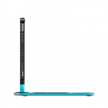 Transparent Blue Backlit iPad Keyboard Case, Suitable for iPad Tablets, 7-Color Backlit,Magic Wireless Keyboard, 360°Rotating,with trackpad,Pencil Holder