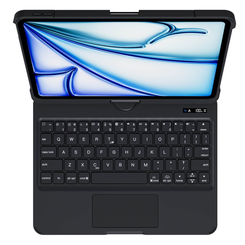 Black Backlit iPad Keyboard Case, Suitable for iPad Tablets, 7-Color Backlit,Magic Wireless Keyboard, 360°Rotating,with trackpad,Pencil Holder Black Backlit iPad Keyboard Case, Suitable for iPad Tablets, 7-Color Backlit,Magic Wireless Keyboard, 360°Rotating,with trackpad,Pencil Holder