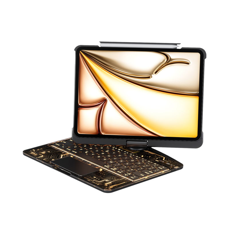 Transparent Black Backlit iPad Keyboard Case, Suitable for iPad Tablets, 7-Color Backlit,Magic Wireless Keyboard, 360°Rotating,with trackpad,Pencil Holder Transparent Black Backlit iPad Keyboard Case, Suitable for iPad Tablets, 7-Color Backlit,Magic Wireless Keyboard, 360°Rotating,with trackpad,Pencil Holder