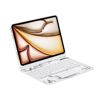 Backlit iPad Keyboard Case, Suitable for iPad Tablets, 7-Color Backlit,Magic Wireless Keyboard, 360°Rotating,with trackpad,Pencil Holder