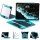 Transparent Blue Backlit iPad Keyboard Case, Suitable for iPad Tablets