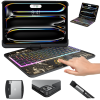 Transparent Black Backlit iPad Keyboard Case, Suitable for iPad Tablets