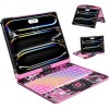 Transparent Pink Backlit iPad Keyboard Case, Suitable for iPad Tablets