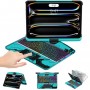 Transparent Blue Backlit iPad Keyboard Case, Suitable for iPad Tablets