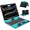 Transparent Blue Backlit iPad Keyboard Case, Suitable for iPad Tablets