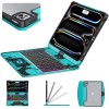 Transparent Blue Backlit iPad Keyboard Case, Suitable for iPad Tablets