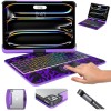 Transparent Purple Backlit iPad Keyboard Case, Suitable for iPad Tablets